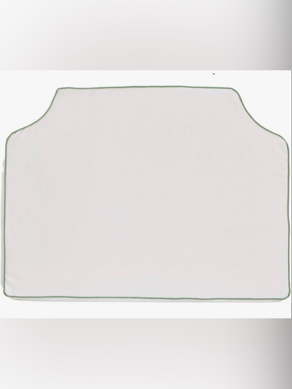 Room 442 white with green piping head board! So cute and perfect condition!!!